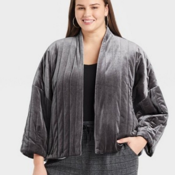 A New Day Quilted Velour Jacket - Picture 2 of 5